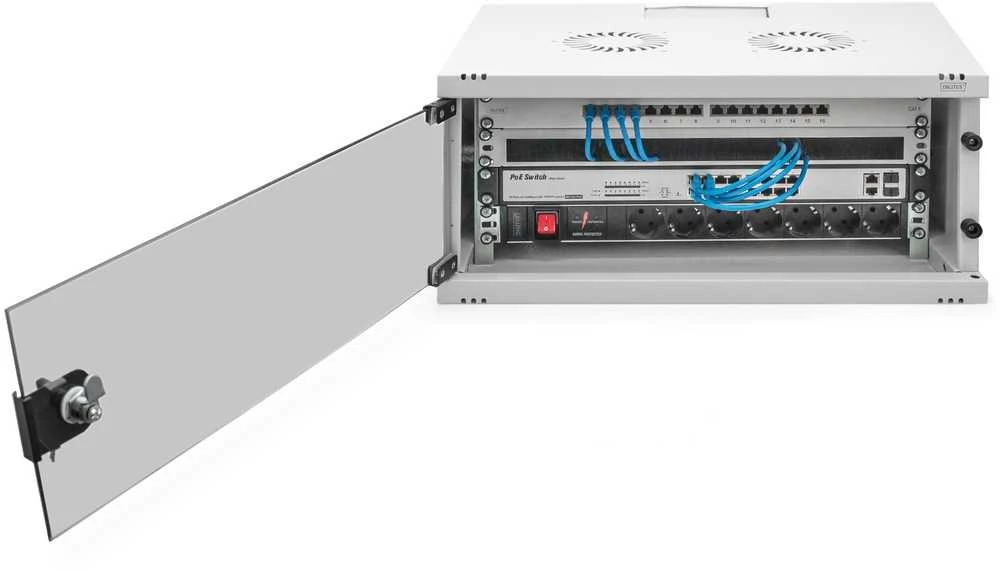 Digitus DN-38010 lentyna 4U Sieninis stovas Pilka