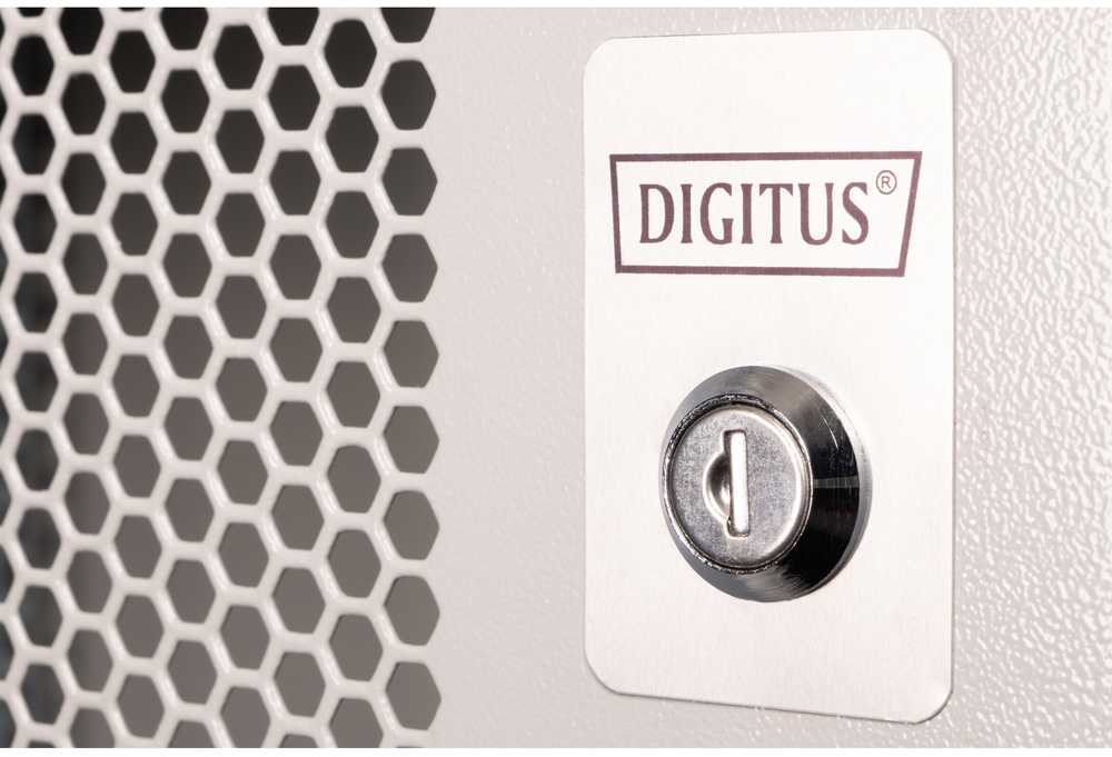 Spinta Digitus Rack Digitus DN-49208 SOHO perforuotos durys Pilka