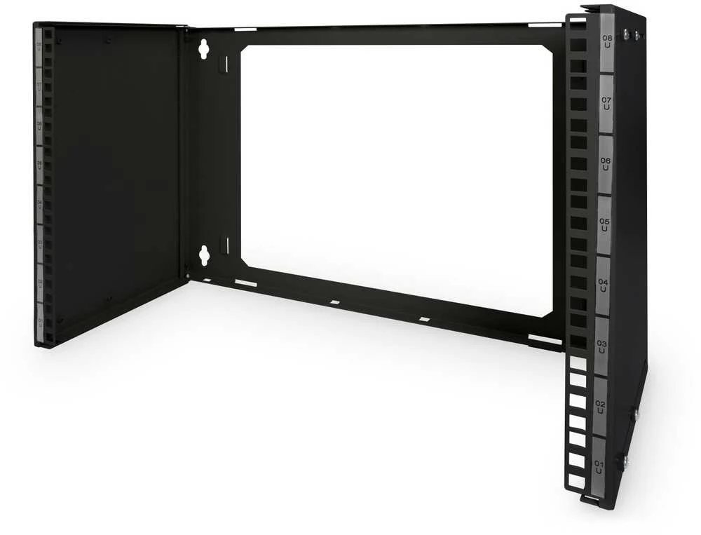 „Digitus 8U“ tvirtinimo prie sienos laikiklis DN-19 PB-8U-SW Juodas, 37,2 x 50,5 x 25 cm