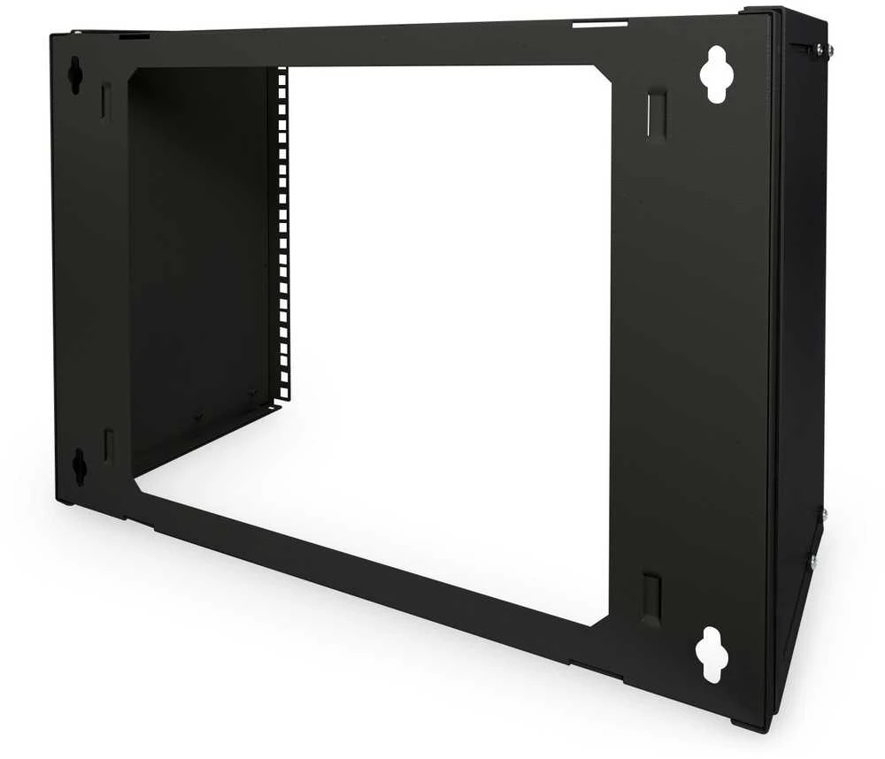 „Digitus 8U“ tvirtinimo prie sienos laikiklis DN-19 PB-8U-SW Juodas, 37,2 x 50,5 x 25 cm