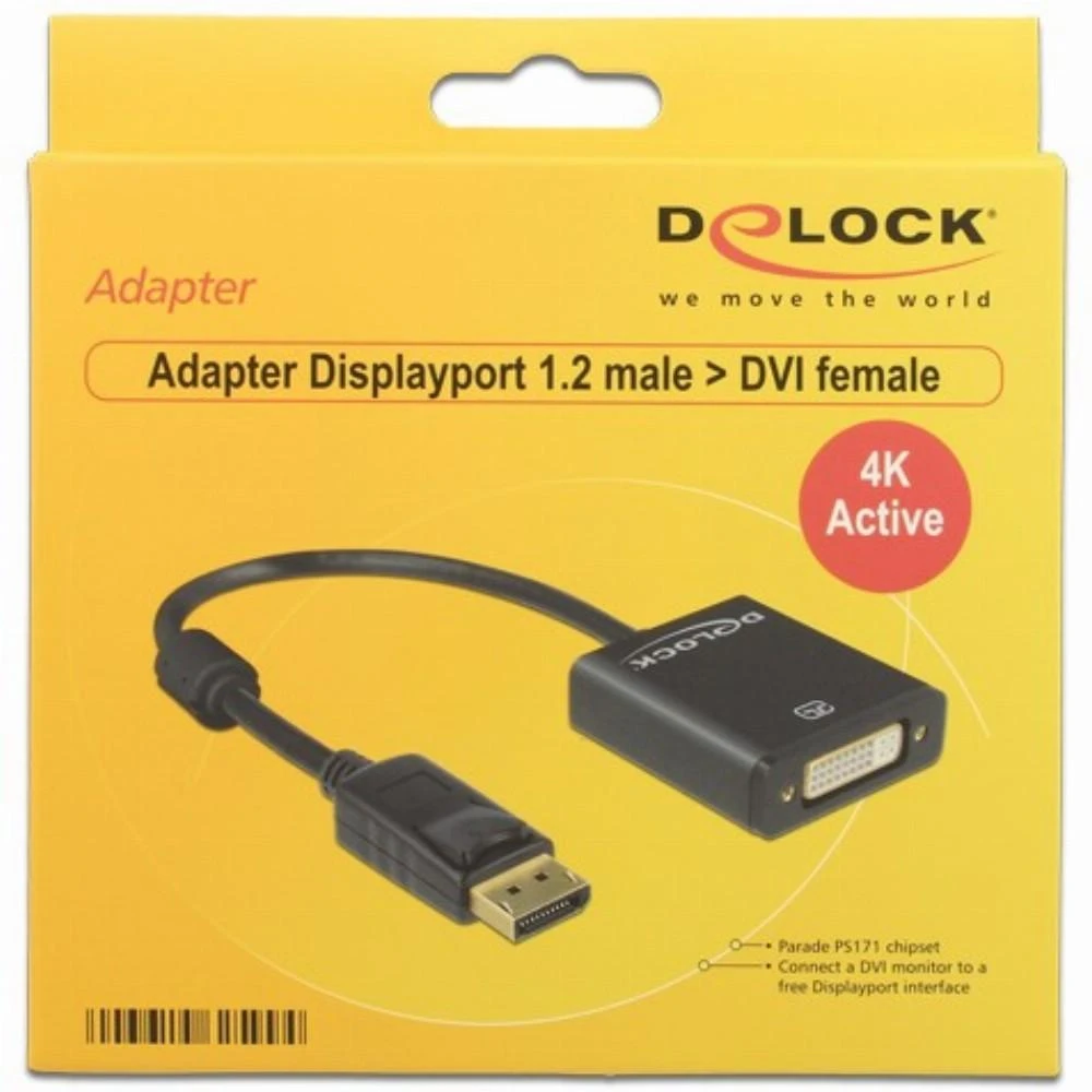 Delock DisplayPort į DVI adapteris pakuotėje