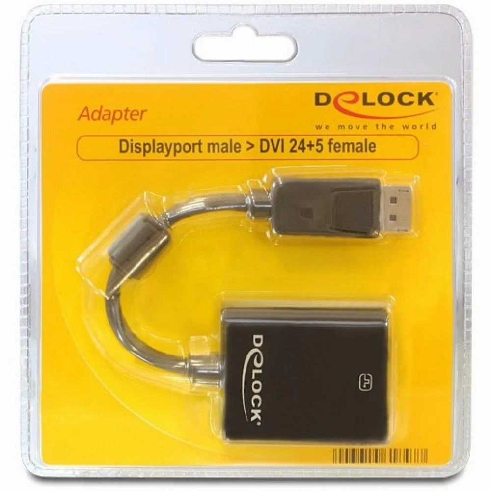 DELOCK Adapteris DP-St > DVI24+5-Bu 22.5cm juodas