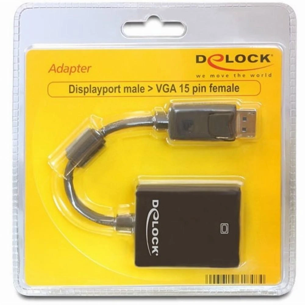 DELOCK Adapteris DP-St > VGA-Bu 22.5cm juodas