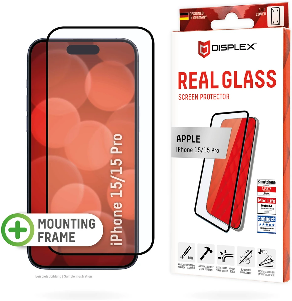 DISPLEX REAL GLASS FC IPHONE - 15/15 PRO