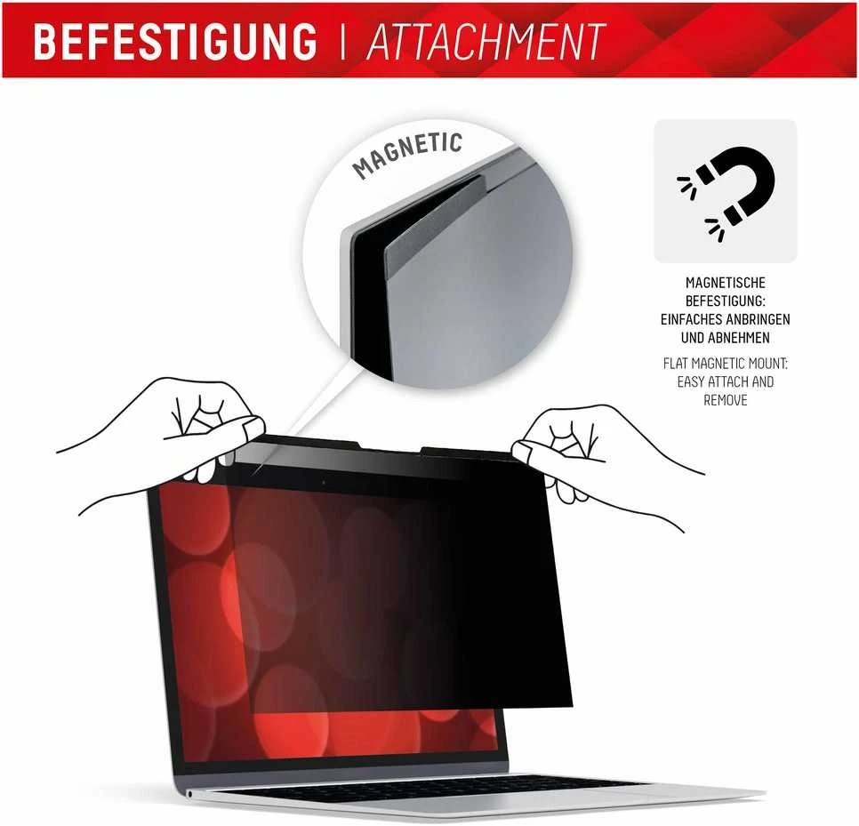 DISPLEX Privacy Safe privatumo filtras skirtas MacBook Pro 14.2", neatspindintis mėlynos šviesos filtras, magnetinis priedas