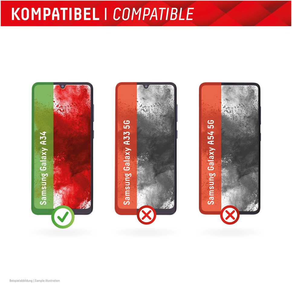 „Samsung Galaxy A34 5G Real 2D Glass By Displex Transparent“.