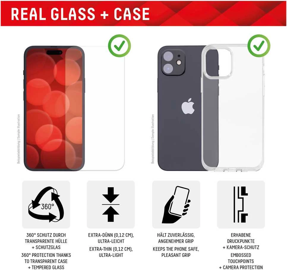 DISPLEX TIKRAS STIKLAS + DĖKLAS - IPHONE 15