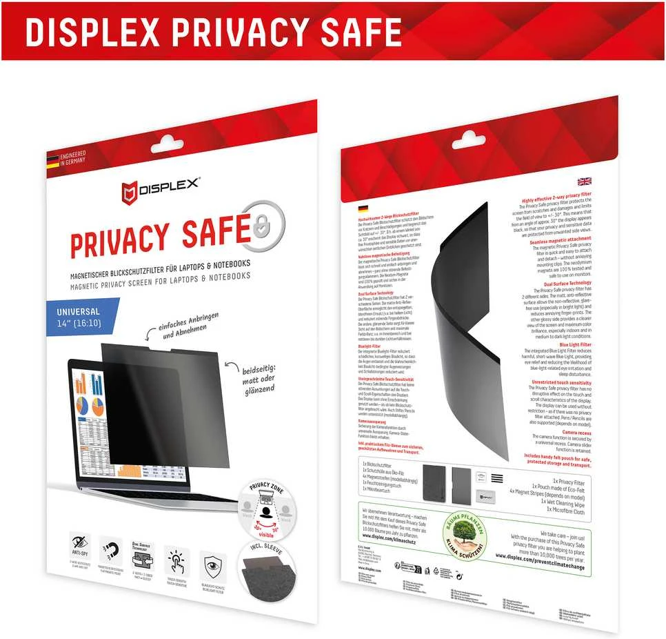 Filtras E.V.I. DISPLEX Privacy Safe Universal (Mag) 14", 16:10