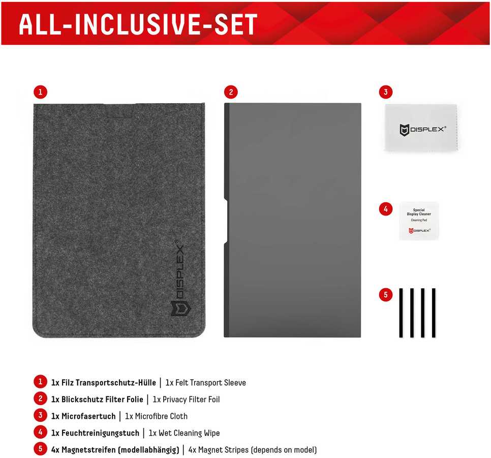 Universalus Privacy Safe Glass 13,3", 16:10 Displex skaidrus