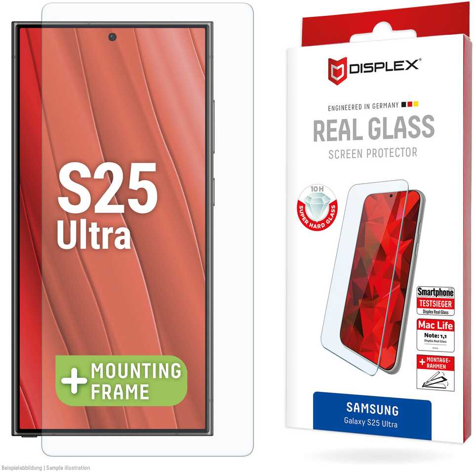 „Samsung Galaxy S25 Ultra Real“ ekrano stiklas, pagamintas iš „Displex Transparent“
