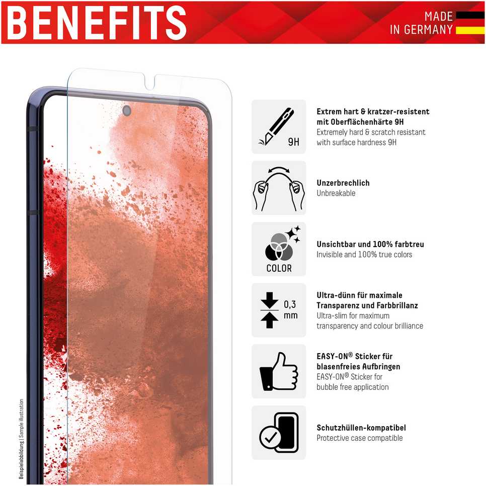 Displex Išmanusis stiklas (9H), skirtas „Samsung Galaxy A52/A52(s) 5G/A53 5G“, tvirtinimo lipdukas, nedūžtantis, itin plonas, nematomas, „Samsung“, A52/A52s/A53, sausas klijavimas, atsparus smūgiams, atsparus įbrėžimams, atsparus dulkėms, permatomas, 1 vnt.