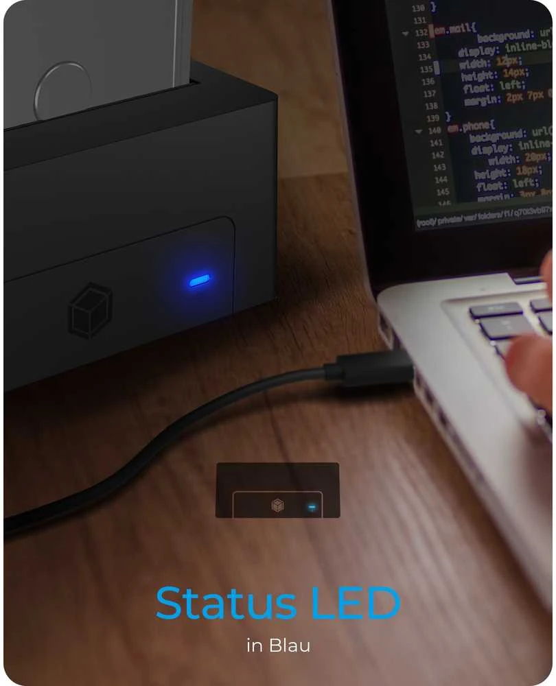 Icy Box Raidsonic | Ledinė dėžė | IB-1121-U3 prijungimo stotis, skirta 1x 2,5"/3,5" SATA I/II/III, USB 3.2 Gen 1, maitinimo šaltinis