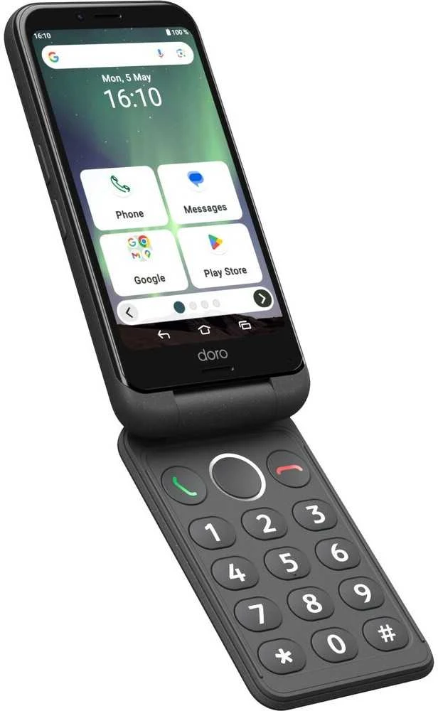 Išmanusis telefonas Doro Aurora A20 Graphite + Wireless Charging Station