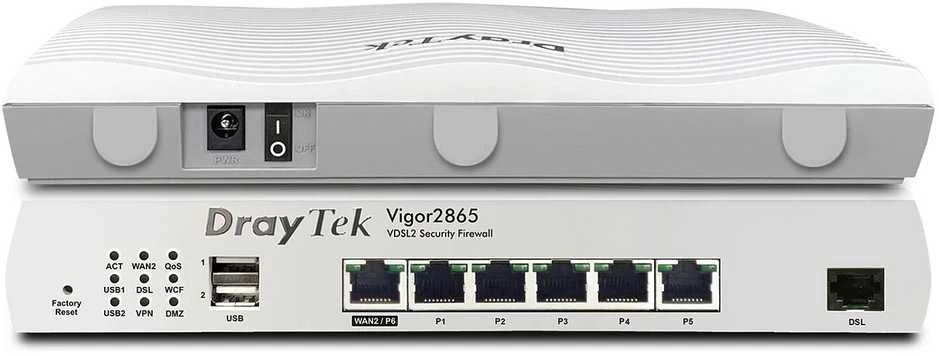 DrayTek Vigor 2865 supervektoriaus modemo saugos ugniasienės VPN maršrutizatorius priedas-B