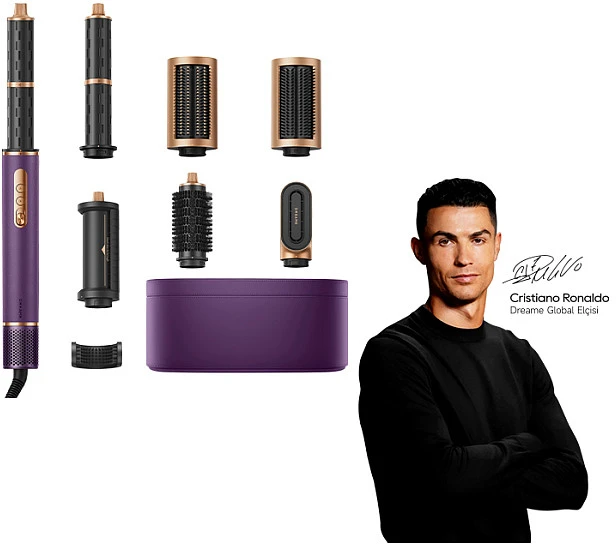 Plaukų formavimo šukos Dreame Airstyle Pro, violetinės/aukso spalvos