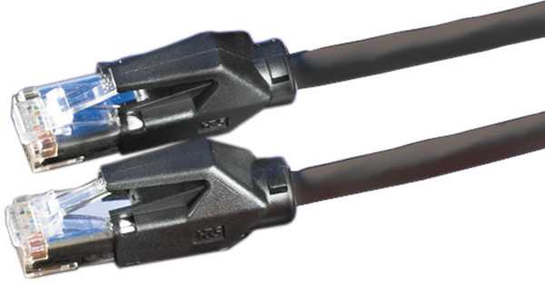 Dätwyler Triton DTWYLER S/FTP Komutacinis kabelis Cat.6 (E klasė), CU 7702 flex LS0H, Hirose TM21, juodas, 1 m