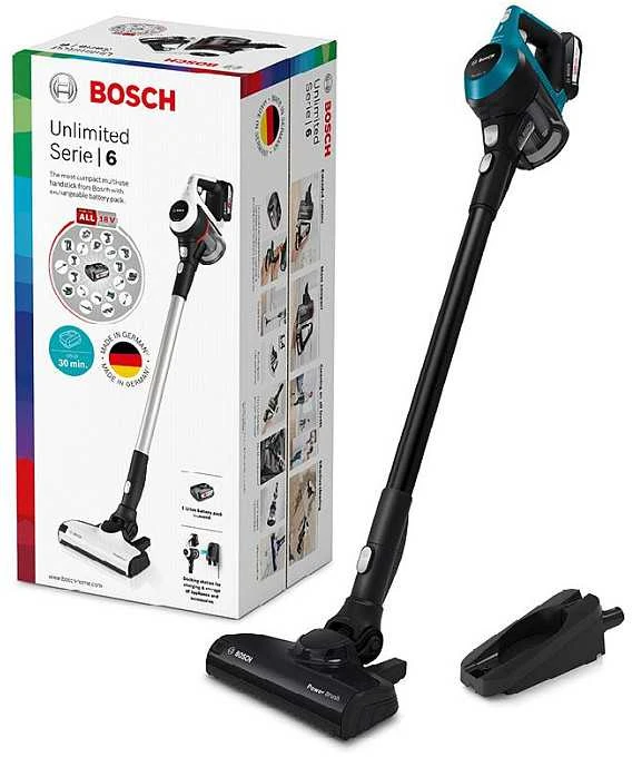 Įkraunamasis dulkių siurblys Bosch Serija 6 BBS611LAG, Mėlynos spalvos
