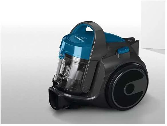 Bosch | Dulkių siurblys | BGS05A220 | Be maišelio | Dulkių talpa 1,5 l | Pilkas/Mėlyna