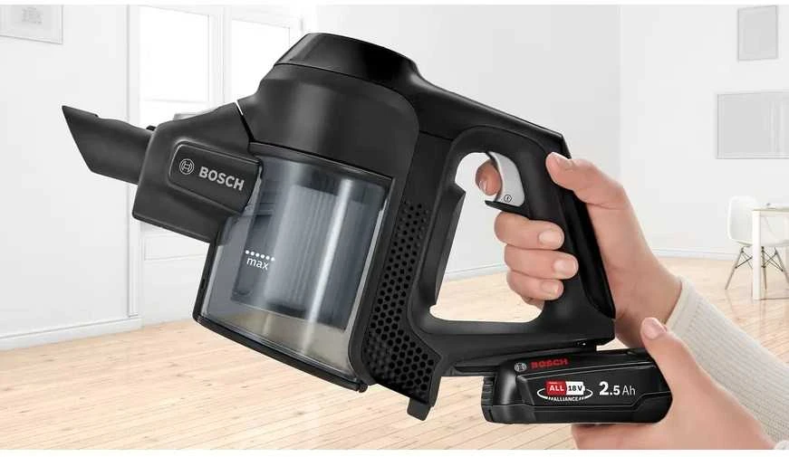 Bosch BBS611BSC Serie | 6 įkraunamasis dulkių siurblys Unlimited, Juodas