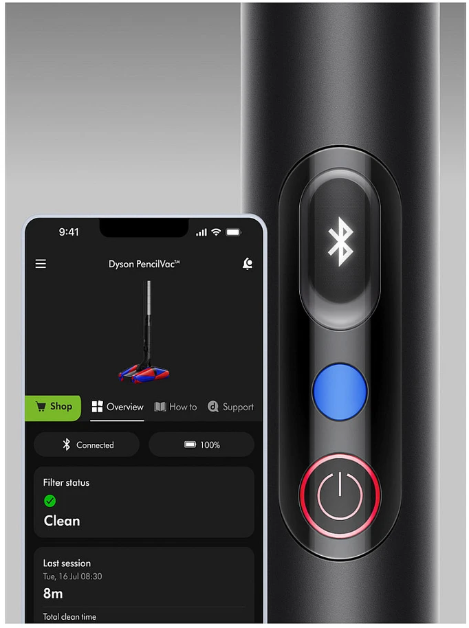 Kompaktiškiausias dulkių siurblys Dyson PencilVac Fluffycones