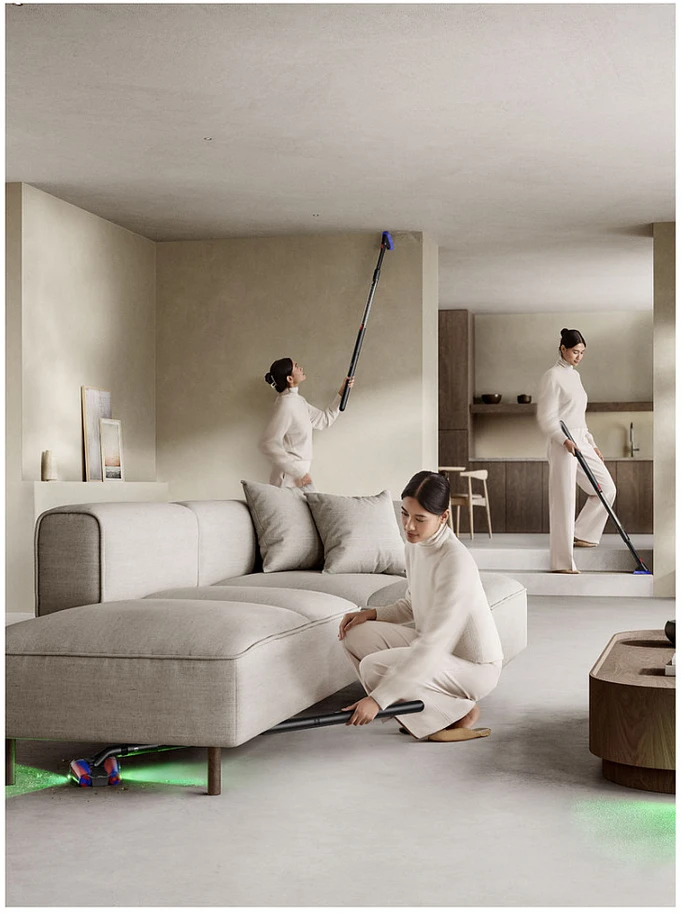 Kompaktiškiausias dulkių siurblys Dyson PencilVac Fluffycones