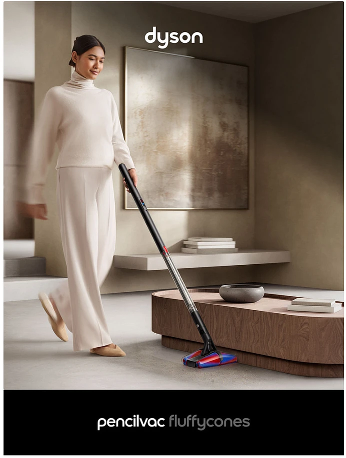 Kompaktiškiausias dulkių siurblys Dyson PencilVac Fluffycones