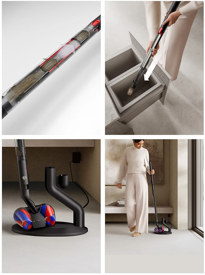 Kompaktiškiausias dulkių siurblys Dyson PencilVac Fluffycones
