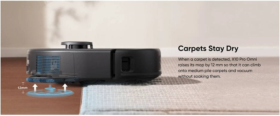 Eufy RoboVac X10 Pro Omni dulkių siurblys - robotas, Juodos spalvos