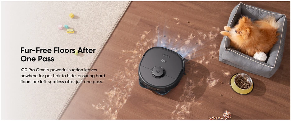 Eufy RoboVac X10 Pro Omni dulkių siurblys - robotas, Juodos spalvos