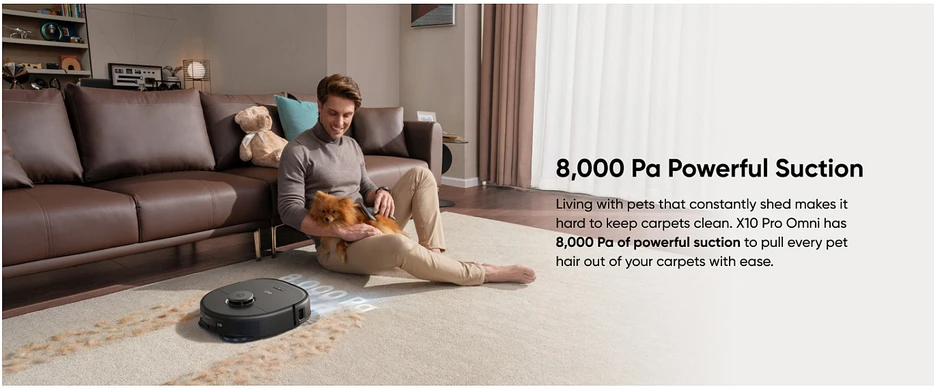 Eufy RoboVac X10 Pro Omni dulkių siurblys - robotas, Juodos spalvos