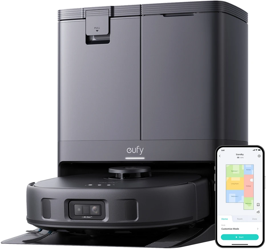 Eufy RoboVac X10 Pro Omni dulkių siurblys - robotas, Juodos spalvos