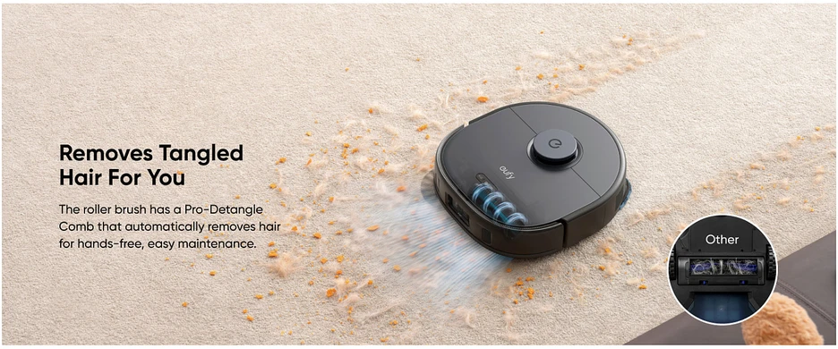 Eufy RoboVac X10 Pro Omni dulkių siurblys - robotas, Juodos spalvos