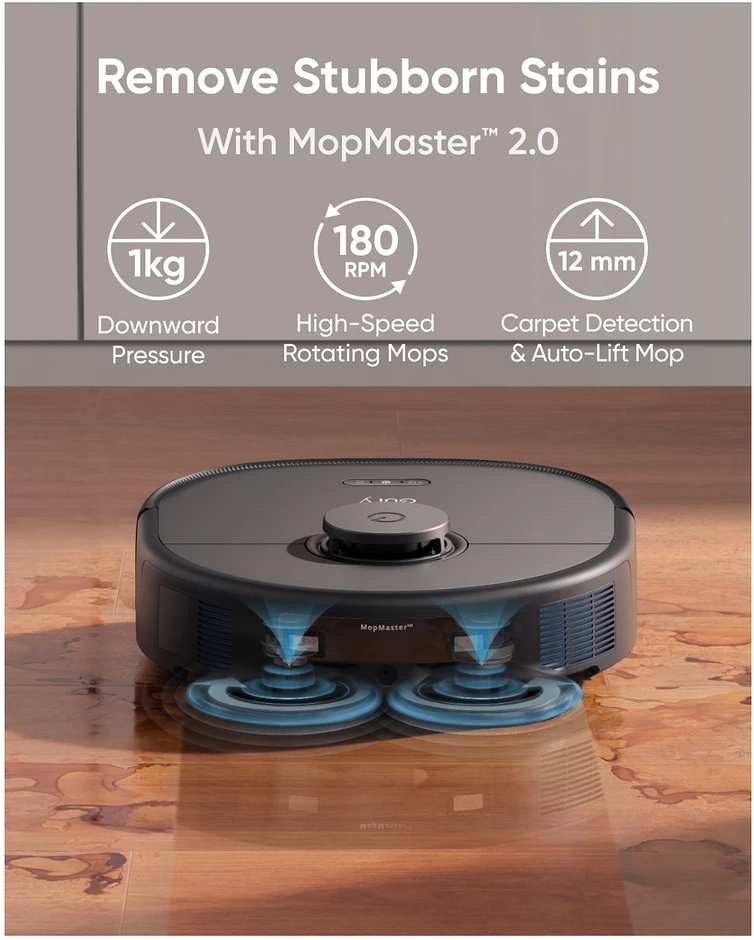 Eufy RoboVac X10 Pro Omni dulkių siurblys - robotas, Juodos spalvos