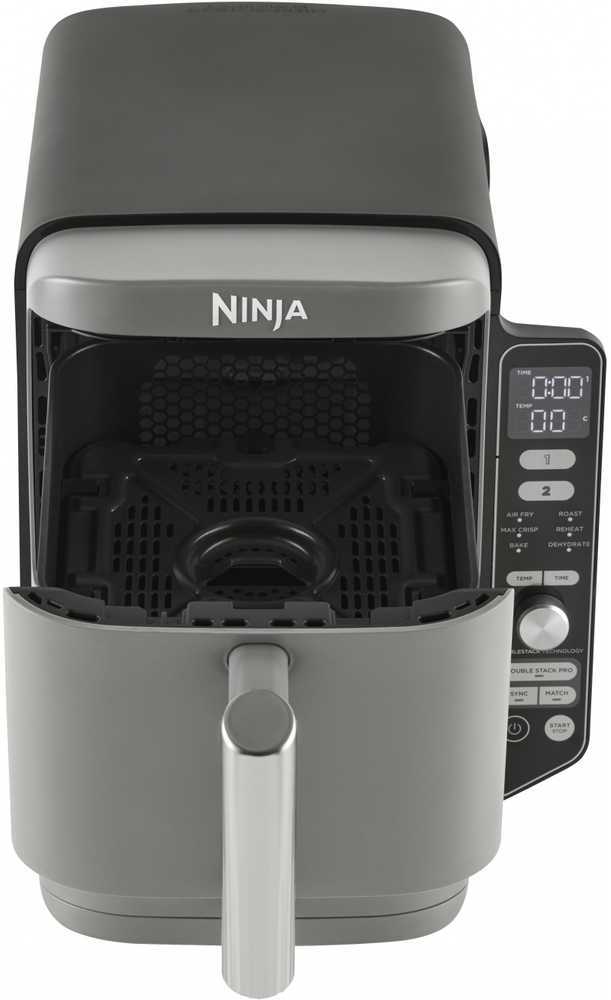 Karšto oro gruzdintuvė Ninja Double Stack XL, 2 lygių, 9,5 l, SL400EU, Tamsiai pilka