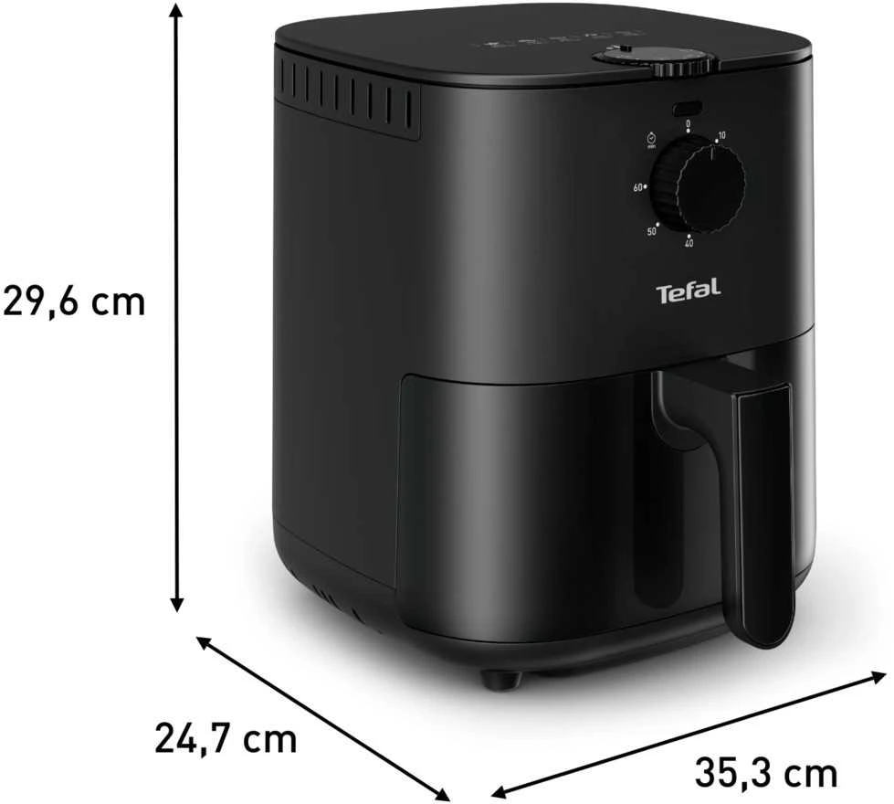 Gruzdintuvė TEFAL | Keptuvė | Essential EY130815 | Galia 1400 W | Talpa 3,5 L | Juodas