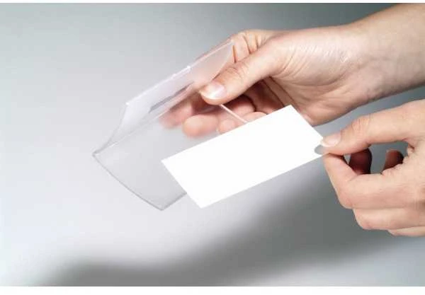 Laikiklis Patvarus DURABLE vardo etiketė Click Sulankstoma su magnetukais 40x75mm 10 vnt