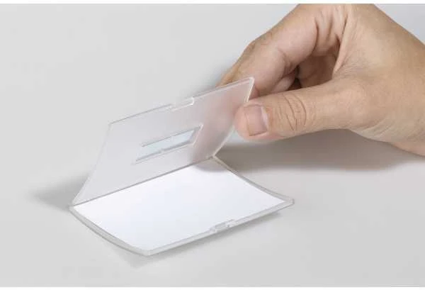 Laikiklis Patvarus DURABLE vardo etiketė Click Sulankstoma su magnetukais 40x75mm 10 vnt