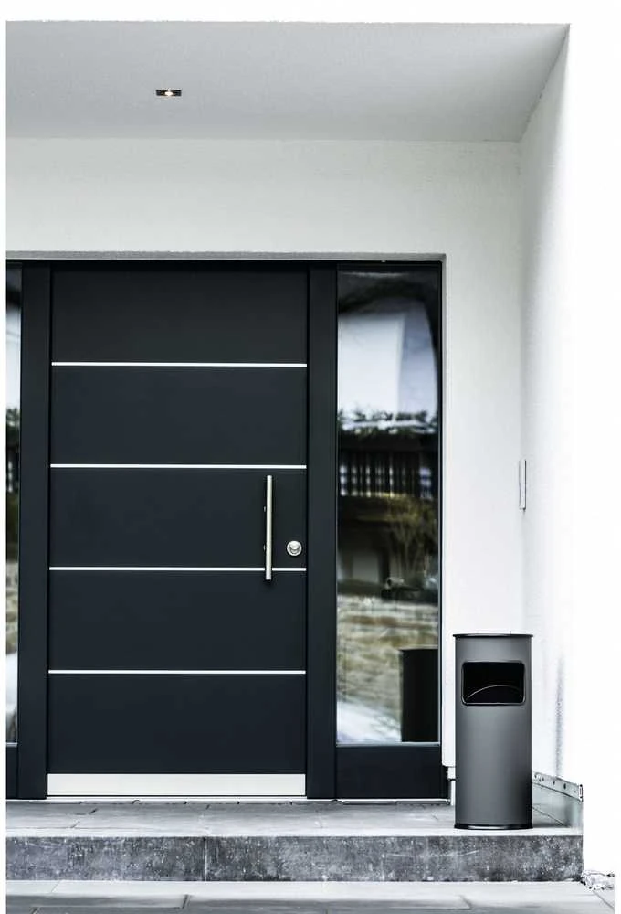 Durable 333023 šiukšliadėžė 17 l apvali metalinė sidabrinė