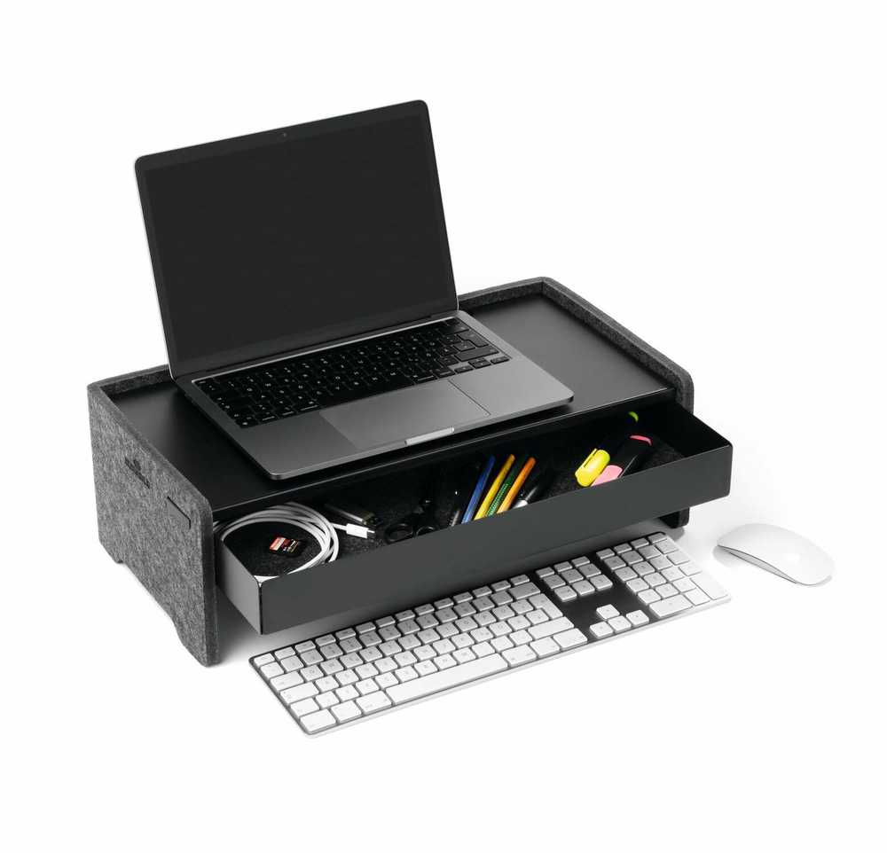 Laikiklis Durable DURABLE Schublade für Monitorius Ständer EFFECT juodas