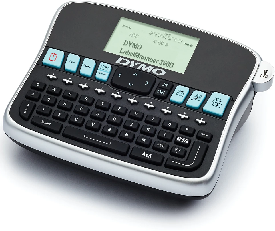 Spausdintuvas DYMO LabelManager 360D;QWERTZ klaviatūra - D1;etiketės iki 19 mm (S0879520)