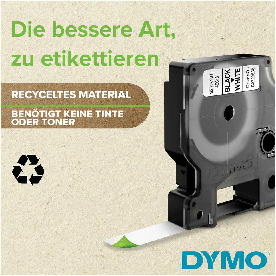 Juostelė DYMO D1 19mm x 7m, juoda ant balto / S0720830 45803