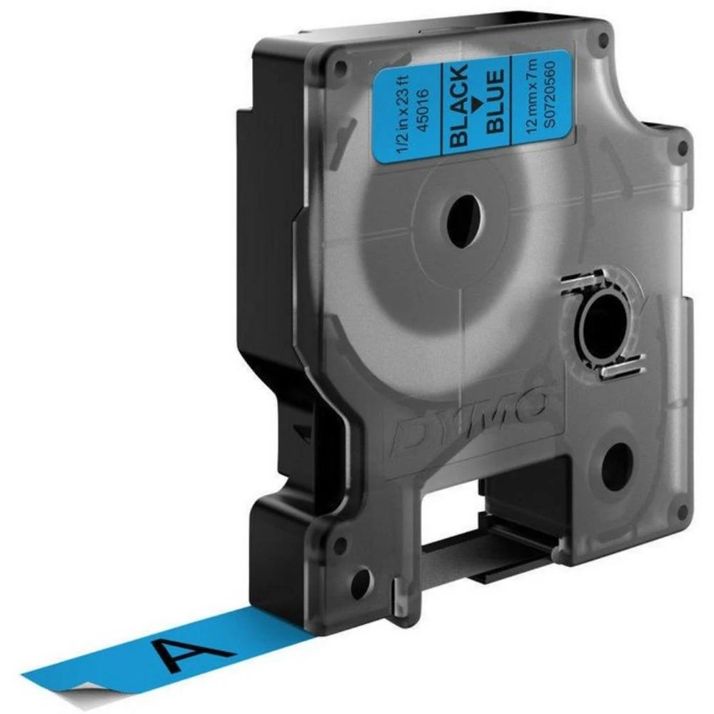 Juostelė DYMO D1 12mm x 7m, Juodai ant Mėlyno