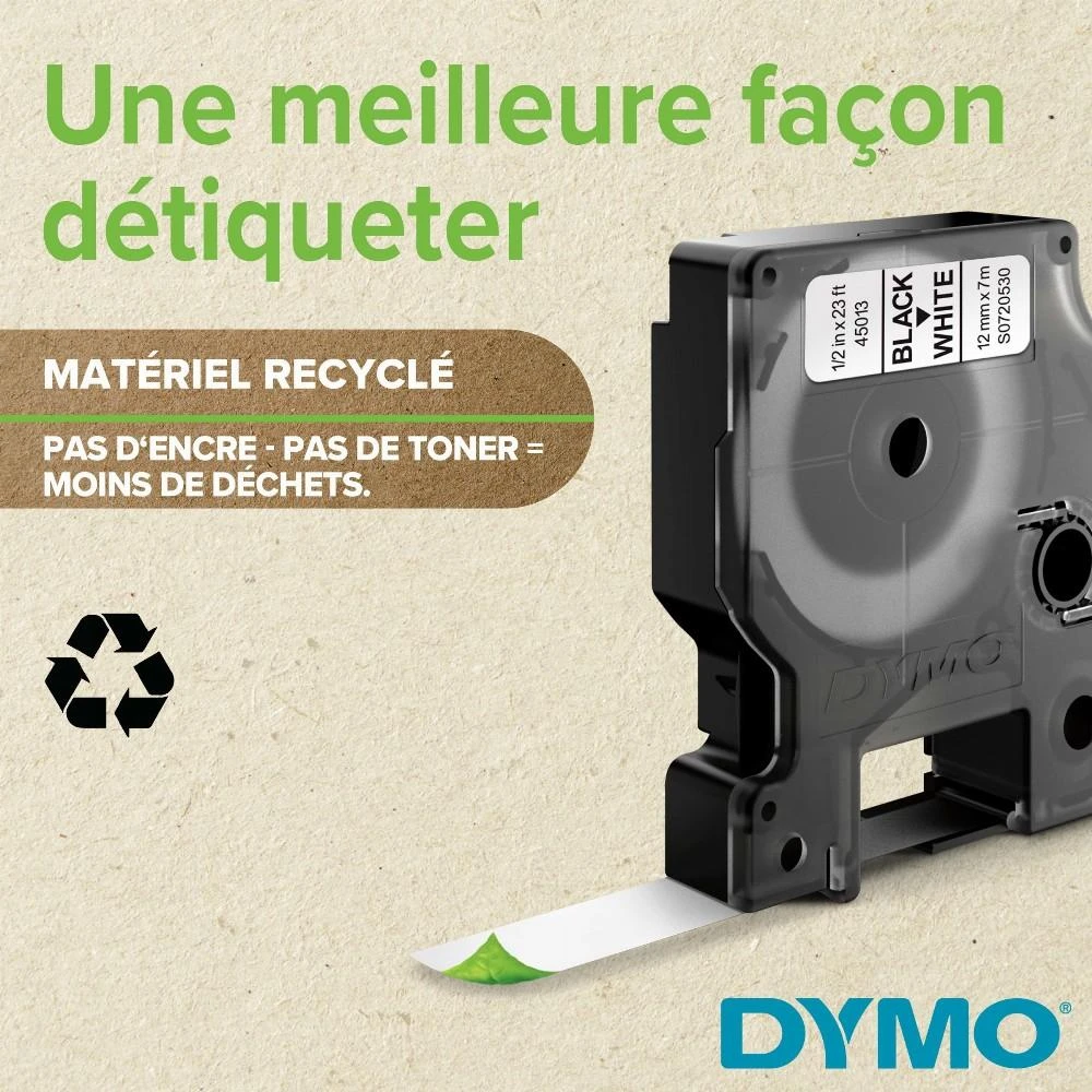 Juostelė DYMO D1 12mm x 7m, Juodai ant Mėlyno