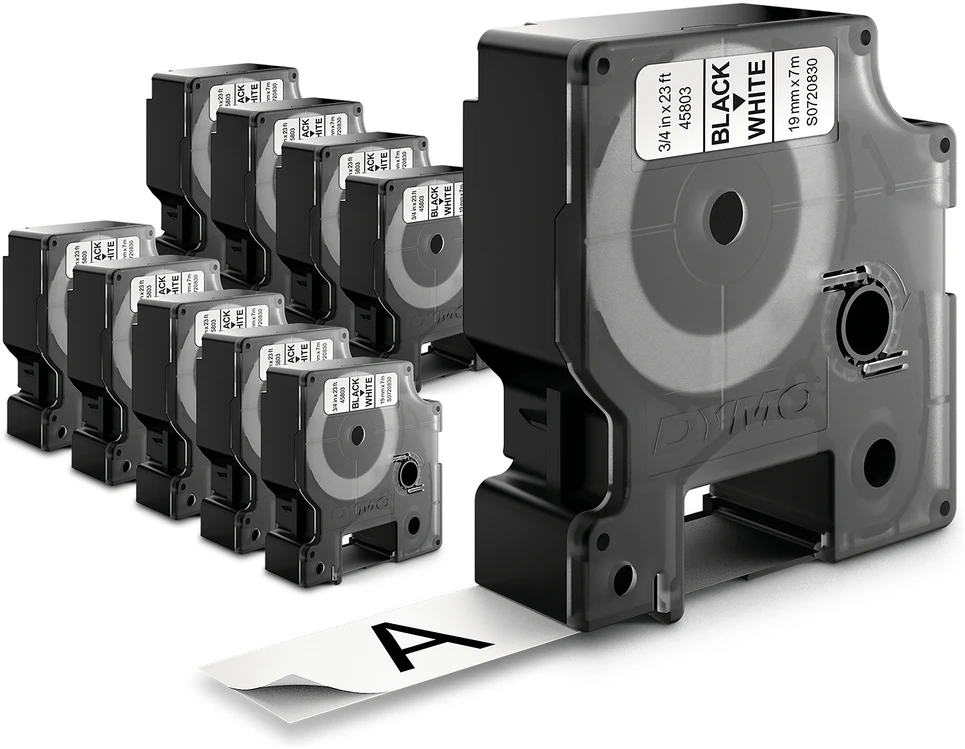 Dymo Taśma D1 19mm x7m juoda/balta 2093098 10 vnt.