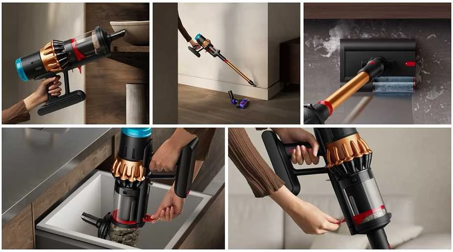 Drėgno ir sauso valymo belaidis dulkių siurblys Dyson „V16 Piston Animal Submarine“, vario/juodos matinės spalvos