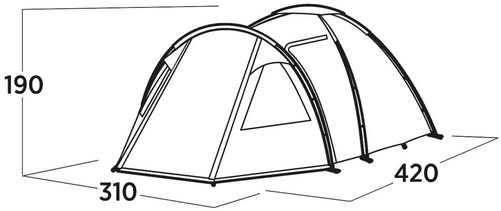 „Easy Camp“ šeimyninė palapinė | Kinn 5 | 5 asmuo(-ys) | Žalias