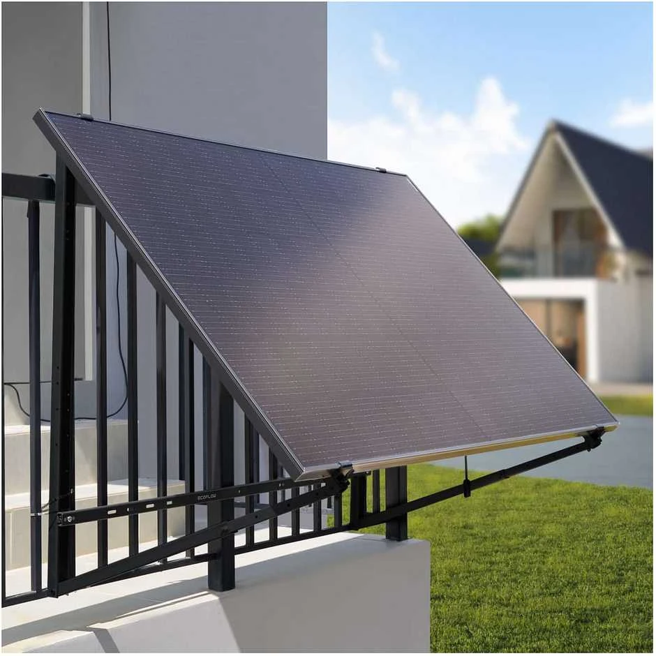 Reguliuojamas „EcoFlow“ laikiklis 400 W laisvai pastatomai arba prie sienos montuojamai PV panelei