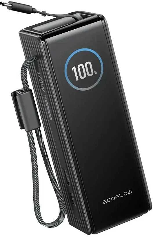 „EcoFlow RAPID“ išorinė baterija 25000 mAh, 170 W (su integruotais 100 W laidais).