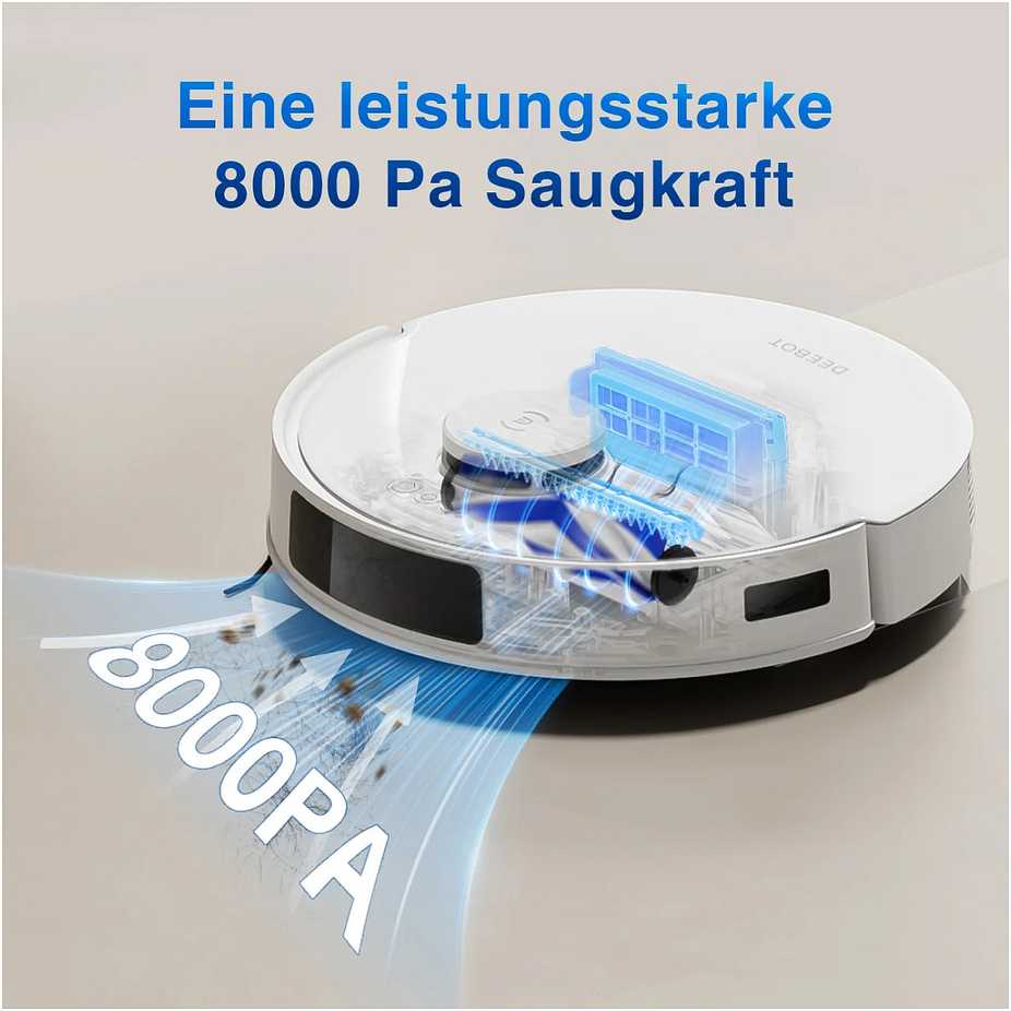 Ecovacs DEEBOT N20 PLUS dulkių siurblys-robotas, Baltas
