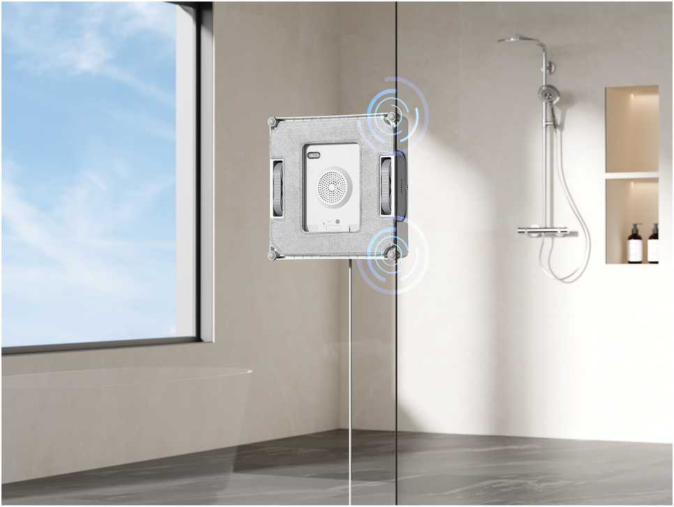 Langų valymo robotas Ecovacs Winbot W2 PRO OMNI, Baltas